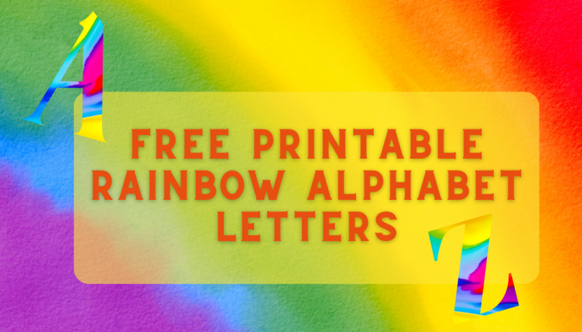free printable rainbow alphabet letters
